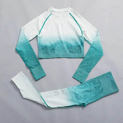 Women Gradient Yoga Fitness Tracksuit - Tracksuit - Tumilkets Womens Apparel - Mad Fly Essentials