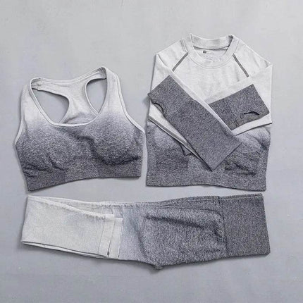 Women Gradient Yoga Fitness Tracksuit - Tracksuit - Tumilkets Womens Apparel - Mad Fly Essentials