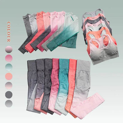 Women Gradient Yoga Fitness Tracksuit - Mad Fly Essentials