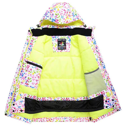 Women Graffiti Windproof Snowboarding Ski Jacket - Jacket - ARCTIC QUEEN - Mad Fly Essentials