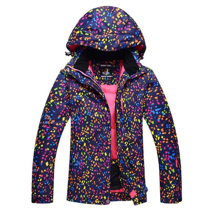 Women Graffiti Windproof Snowboarding Ski Jacket - Jacket - ARCTIC QUEEN - Mad Fly Essentials