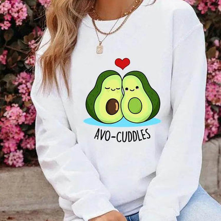 Women Graphic Avocado Sessions Casual Hoodies - Mad Fly Essentials