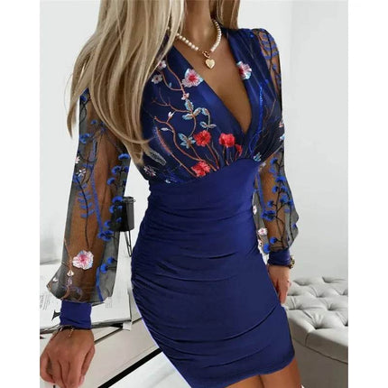 Women Greek Fret Mini Party Dress - Party Dress - INSVERY - Mad Fly Essentials