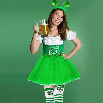 Women Green St Patrick Day Fairy Costume Set - Costume Set - Costumes Plus - Mad Fly Essentials