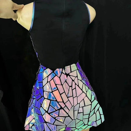 Women Green Star Evening Birthday Mini Dress - Mini Dress - Chicology - Mad Fly Essentials