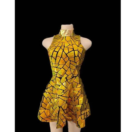 Women Green Star Evening Birthday Mini Dress - Mini Dress - Chicology - Mad Fly Essentials