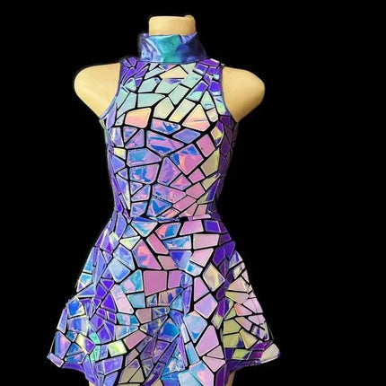 Women Green Star Evening Birthday Mini Dress - Mini Dress - Chicology - Mad Fly Essentials