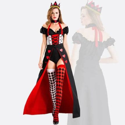 Women Halloween Poker Queen Costume Dress - Costume Dress - Cavalaria Costumes - Mad Fly Essentials