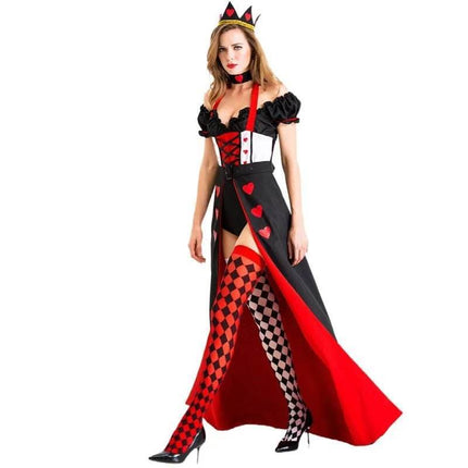 Women Halloween Poker Queen Costume Dress - Costume Dress - Cavalaria Costumes - Mad Fly Essentials