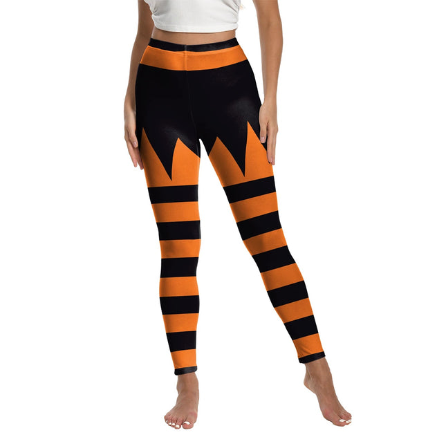 Women Halloween Punk Ghost Striped Fitness Leggings - Fitness Leggings - You're My Secret - Mad Fly Essentials