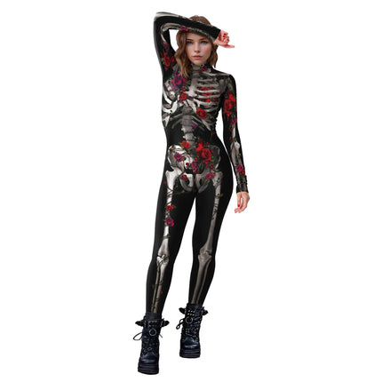 Women Halloween Skeleton Cosplay Outfit Jumpsuit - Jumpsuit - HaiCospl - Mad Fly Essentials
