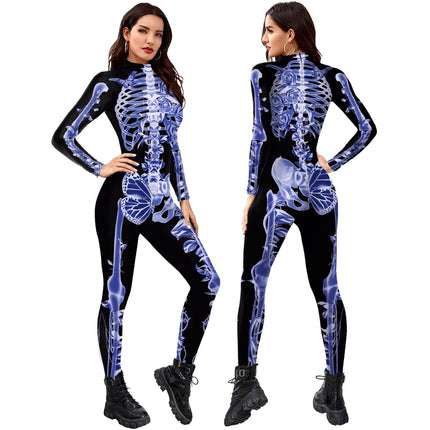 Women Halloween Skeleton Cosplay Outfit Jumpsuit - Jumpsuit - HaiCospl - Mad Fly Essentials