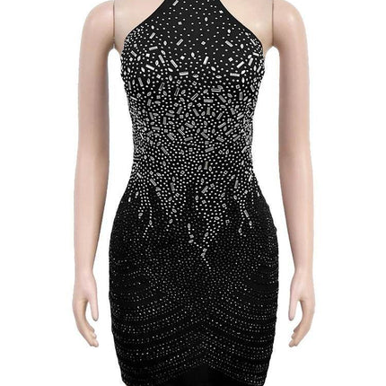 Women Halter 1920s Sequin Party Mini Dress - Mini Dress - Boho Girl - Mad Fly Essentials