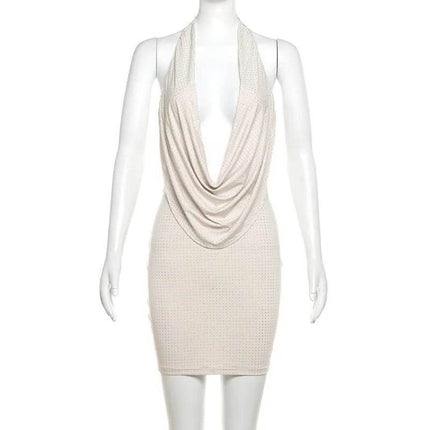 Women Halter Backless Mini Sequin Party Dress - Party Dress - Dulzura - Mad Fly Essentials