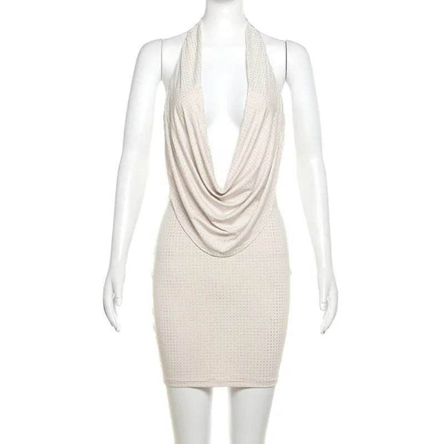 Women Halter Backless Mini Sequin Party Dress - Party Dress - Dulzura - Mad Fly Essentials