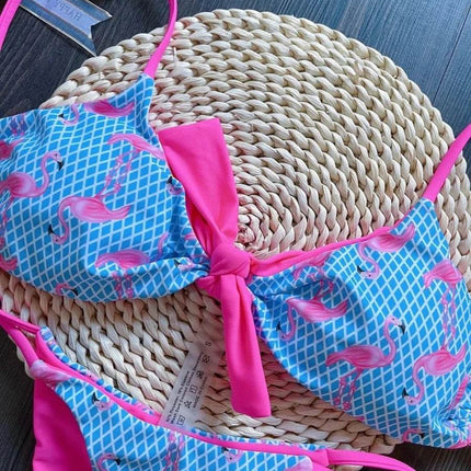 Women Halter Flamingo Bikini Swimwear Set - Swimwear Set - RUOTONGSEPT - Mad Fly Essentials
