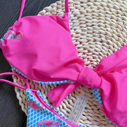 Women Halter Flamingo Bikini Swimwear Set - Swimwear Set - RUOTONGSEPT - Mad Fly Essentials