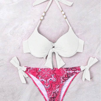 Women Halter High Floral Tankini Set - Tankini Set - VigoBreviya - Mad Fly Essentials