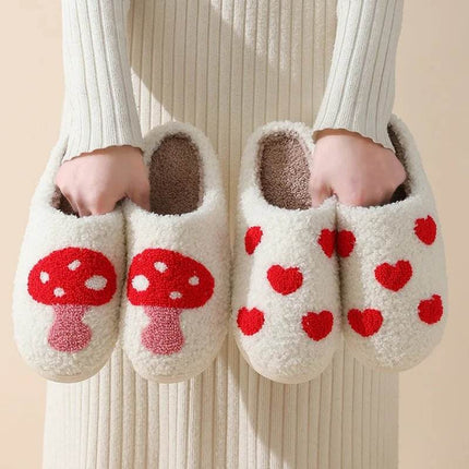Heart Mushroom Casual Home Women Slippers - Women Slippers - Veryou - Mad Fly Essentials