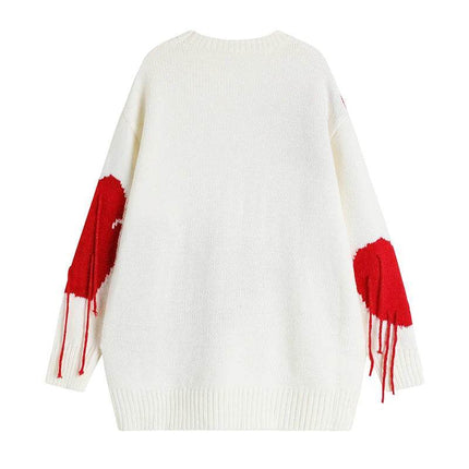 Women Heart Tassel Retro Sweater - Sweater - BiggOrange - Mad Fly Essentials
