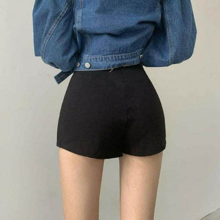 Women High - Waist Black A - line Skorts Mini Skirt - Mini Skirt - LOVERGIRL - Mad Fly Essentials