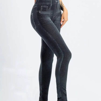 Women High Waist Elastic Slim Solid Fitness Leggings - Fitness Leggings - Sfit - Mad Fly Essentials