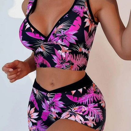 Women High Waist Floral Shorts Swimwear Set - Swimwear Set - VigoBreviya - Mad Fly Essentials