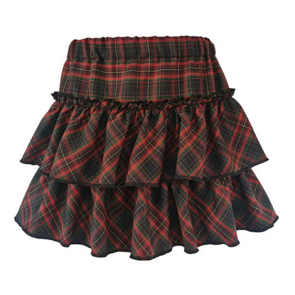 Women High - Waist Gothic Plaid Pink Mini Skirt - Mini Skirt - CORLVON - Mad Fly Essentials