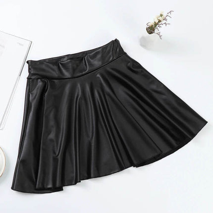 Women High Waist Leather Mini Skirt - Mini Skirt - DICLOUD - Mad Fly Essentials