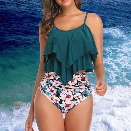 Women High Waist Leopard Print Tankini Swimwear Set - Swimwear Set - Blitz Swimwear - Mad Fly Essentials