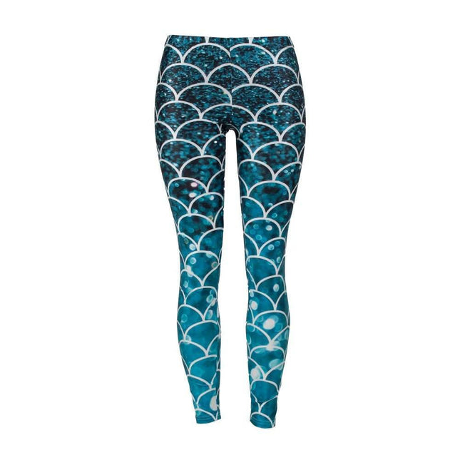 Women High - Waist Mermaid Fitness Leggings - Fitness Leggings - VF Fashion - Mad Fly Essentials
