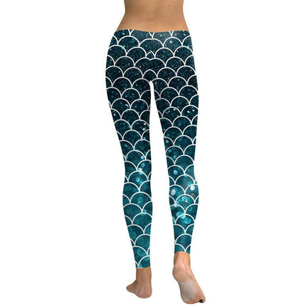 Women High - Waist Mermaid Fitness Leggings - Fitness Leggings - VF Fashion - Mad Fly Essentials
