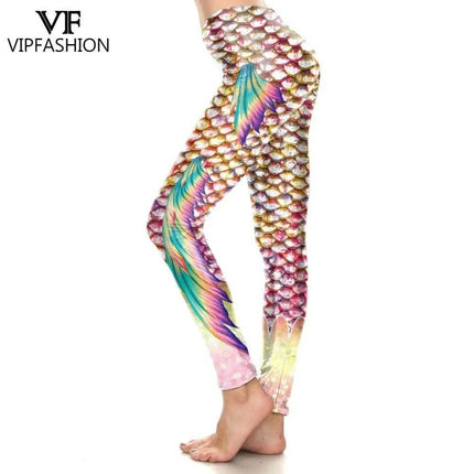 Women High Mermaid Fitness Leggings - Mad Fly Essentials