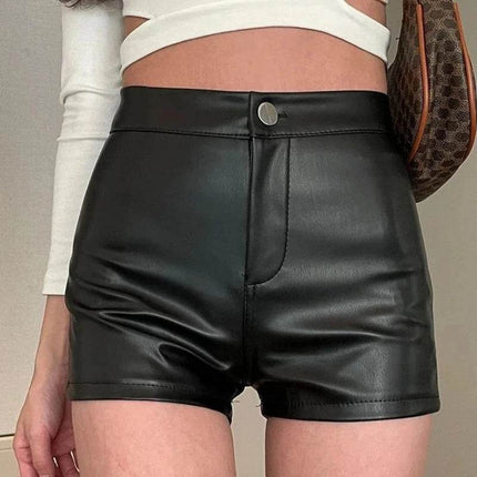 Women Leather Seasonal Wear Shorts- Mad Fly Essentials
