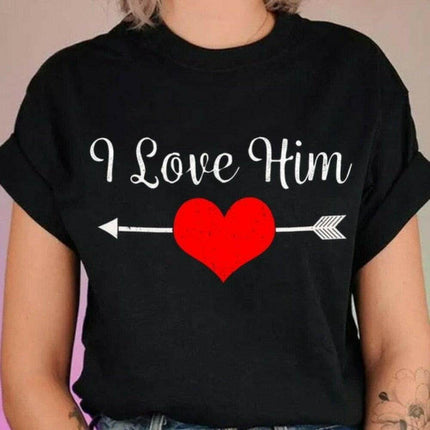 Women I Love Him Tee Graphic Shirt – Mad Fly Essentials