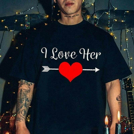 Women I Love Him Tee Graphic Shirt - Shirt - TYFYO - Mad Fly Essentials