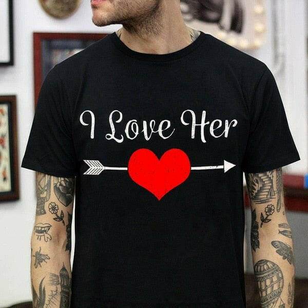 Women I Love Him Tee Graphic Shirt - Shirt - TYFYO - Mad Fly Essentials
