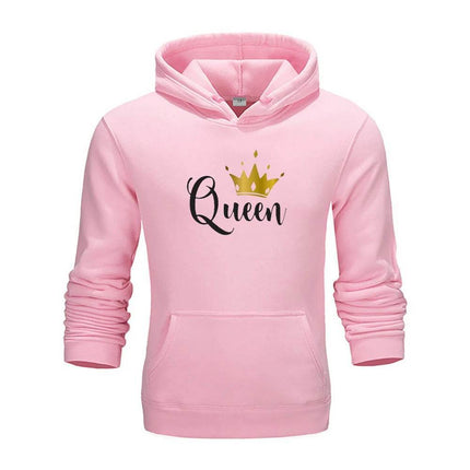 Women King Queen Lover Couple Sweatshirt 3D Hoodies - Hoodies - Adogirl - Mad Fly Essentials