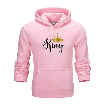 Women King Queen Lover Couple Sweatshirt 3D Hoodies - Hoodies - Adogirl - Mad Fly Essentials