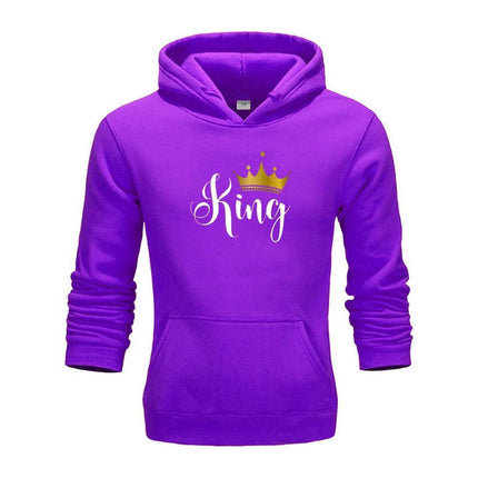 Women King Queen Lover Couple Sweatshirt 3D Hoodies - Hoodies - Adogirl - Mad Fly Essentials