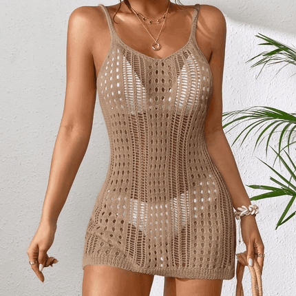 Women Knitted Hollow Crochet Beach Dress - Beach Dress - Stefani Lee - Mad Fly Essentials
