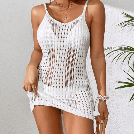 Women Knitted Hollow Crochet Beach Dress - Beach Dress - Stefani Lee - Mad Fly Essentials
