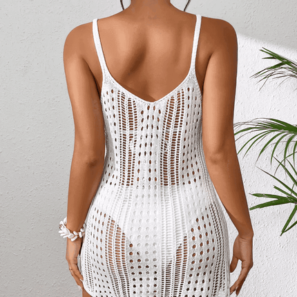 Women Knitted Hollow Crochet Beach Dress - Beach Dress - Stefani Lee - Mad Fly Essentials
