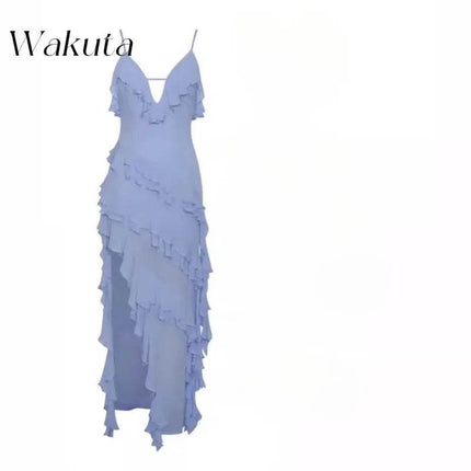 Women Lace Deep V Irregular Chiffon Seasonal Cocktail A - Line Party Dress - Party Dress - Owner Girl - Mad Fly Essentials