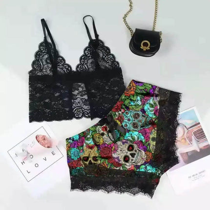 Women Lace Halloween - Skeleton Pajama Set - Pajama Set - Animal Unicorn - Mad Fly Essentials