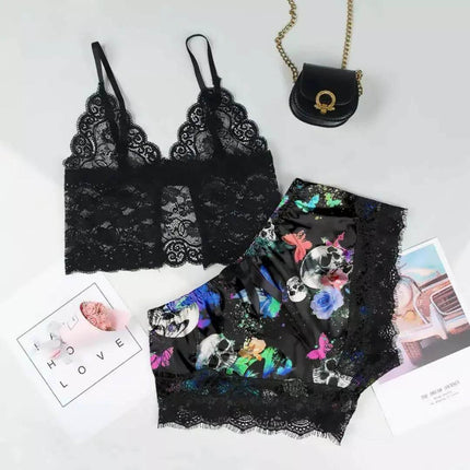 Women Lace Halloween - Skeleton Pajama Set - Pajama Set - Animal Unicorn - Mad Fly Essentials