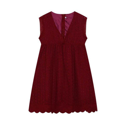 Women Lace Jacquard Hollow Pocket Mini Dress - Mini Dress - Suit Set - Mad Fly Essentials