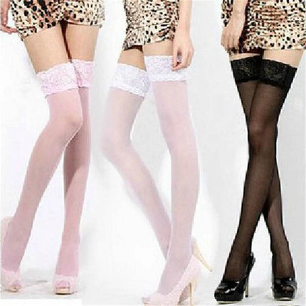 Women Lace Stay Up High Thigh Pantyhose Hosiery - Hosiery - Peacock - Mad Fly Essentials
