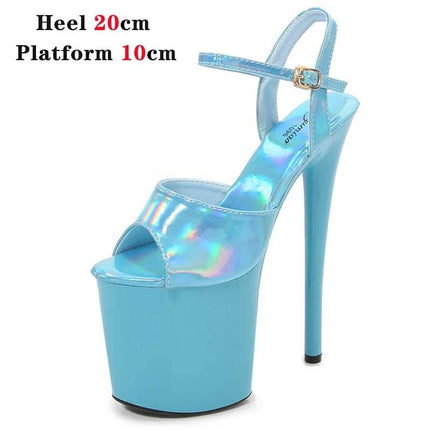 Women Laser Color 15 17 20CM Platform High Heels - High Heels - Voesnees - Mad Fly Essentials