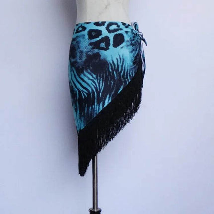 Women Latin Dance Tassel Hip Triangular Scarf - Scarf - Dancer's Vitality - Mad Fly Essentials